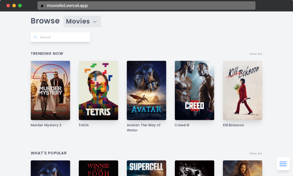 project movie browser